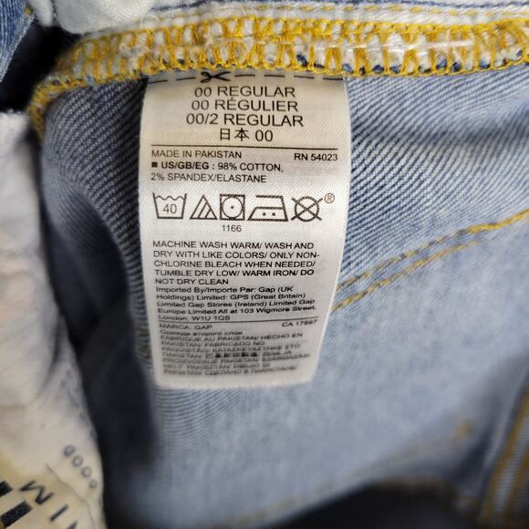 GAP Light Wash Straight Leg Ripped Holes Jeans, 24/00 - Picture 9 of 9